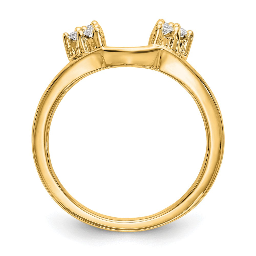 14K Gelbgold Ring-Wrap mit 0,125 ct. Labor gezüchteten Diamanten VS/SI+ G+