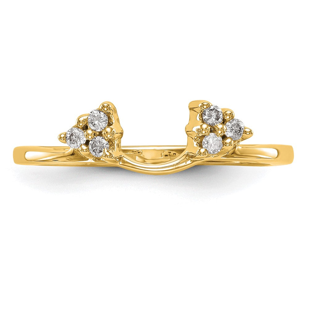 14K Gelbgold Ring-Wrap mit 0,125 ct. Labor gezüchteten Diamanten VS/SI+ G+