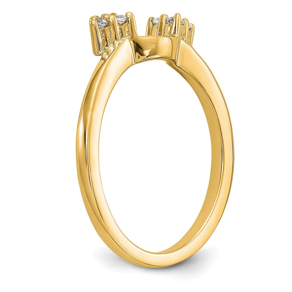 14K Gelbgold Ring-Wrap mit 0,125 ct. Labor gezüchteten Diamanten VS/SI+ G+