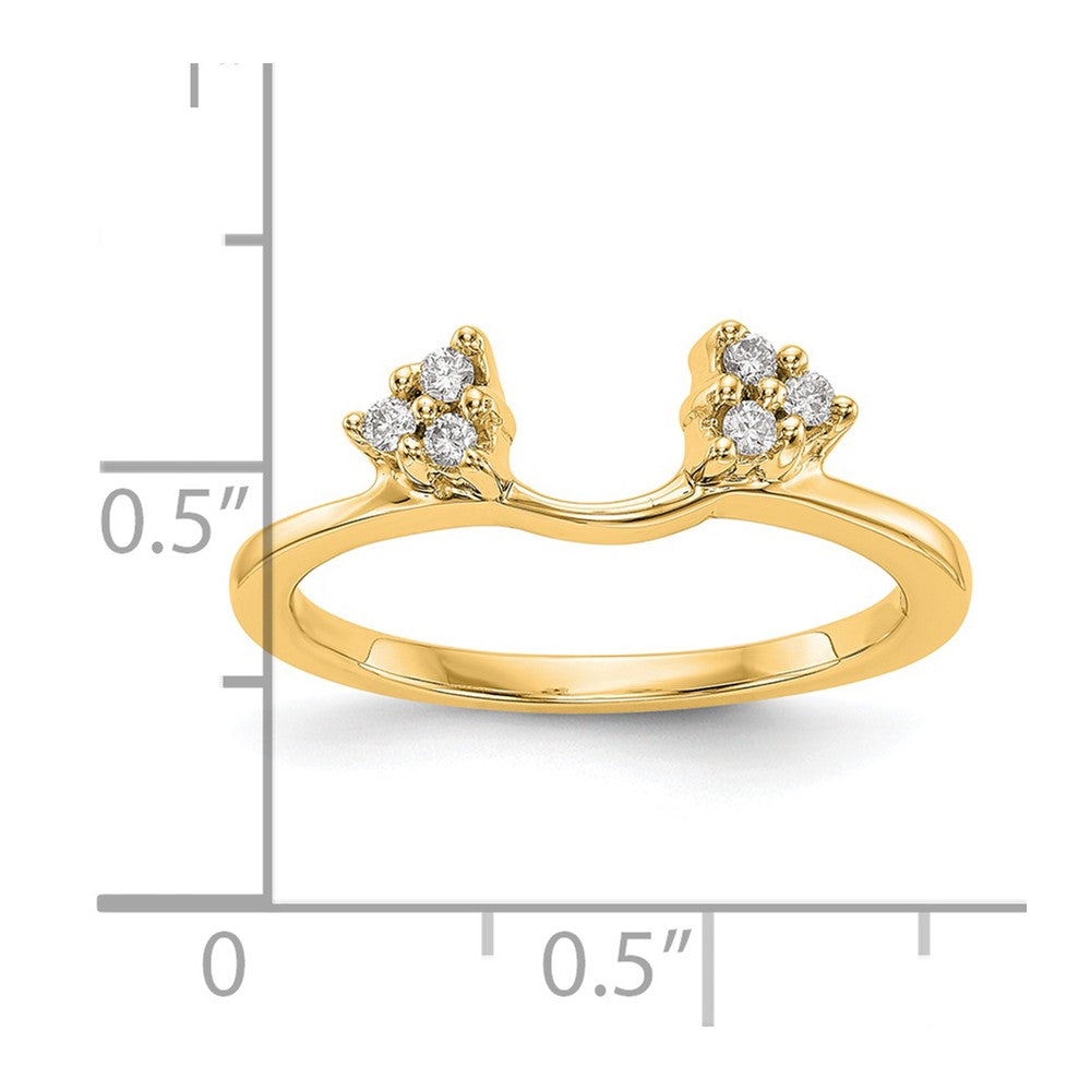 14K Gelbgold Ring-Wrap mit 0,125 ct. Labor gezüchteten Diamanten VS/SI+ G+