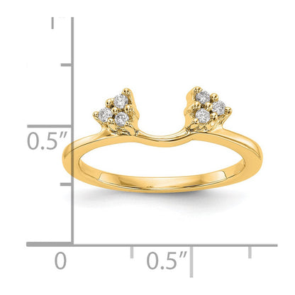 14K Gelbgold Ring-Wrap mit 0,125 ct. Labor gezüchteten Diamanten VS/SI+ G+