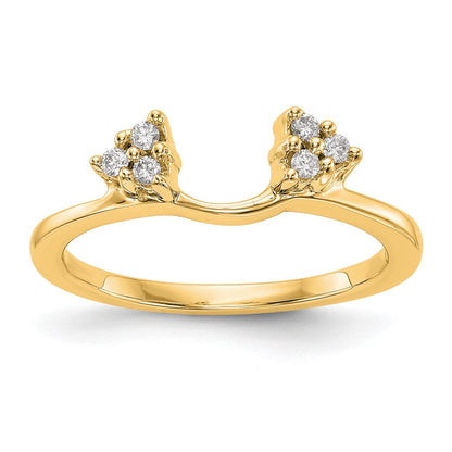 14K Gelbgold Ring-Wrap mit 0,125 ct. Labor gezüchteten Diamanten VS/SI+ G+
