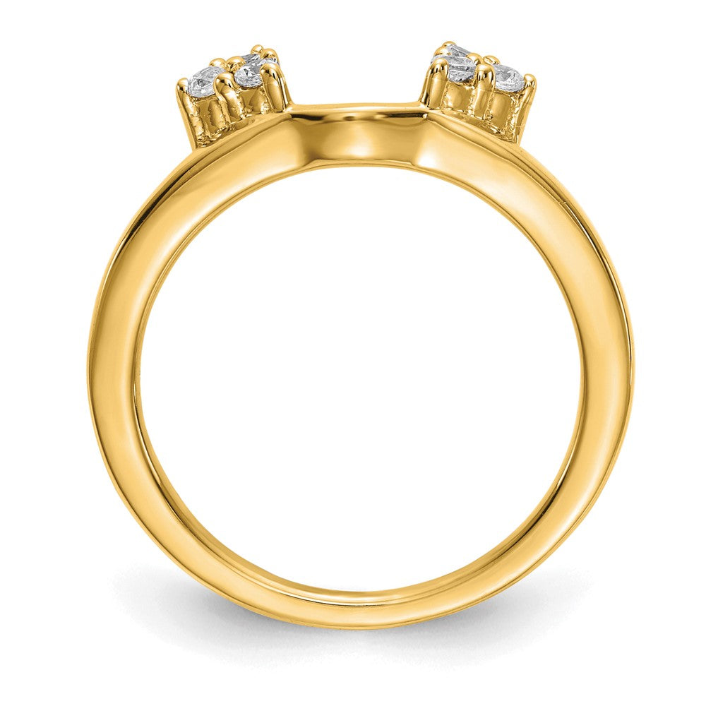 14K Gelbgold 0,17 ct. Laborgezüchteter Diamant VS/SI+ G+ Begleitring