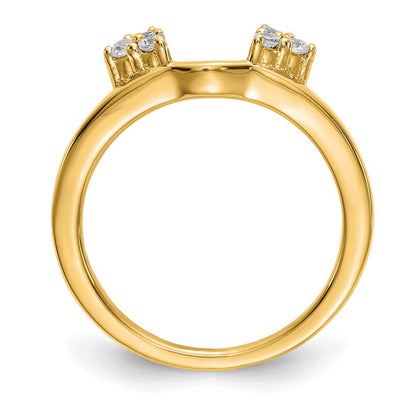 14K Gelbgold 0,17 ct. Laborgezüchteter Diamant VS/SI+ G+ Begleitring