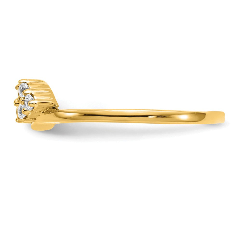 14K Gelbgold 0,17 ct. Laborgezüchteter Diamant VS/SI+ G+ Begleitring