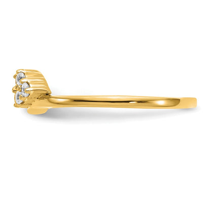14K Gelbgold 0,17 ct. Laborgezüchteter Diamant VS/SI+ G+ Begleitring