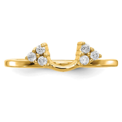 14K Gelbgold Ehering mit natürlichen Diamanten, 0,15 ct. Gesamtgewicht
