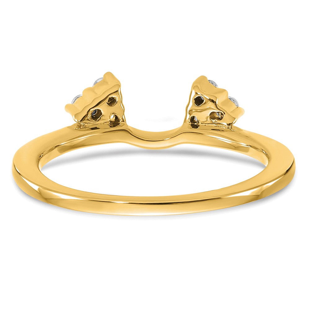 14K Gelbgold Ehering mit natürlichen Diamanten, 0,15 ct. Gesamtgewicht