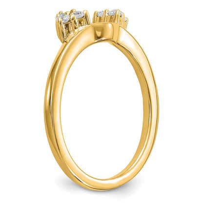 14K Gelbgold Ehering mit natürlichen Diamanten, 0,15 ct. Gesamtgewicht