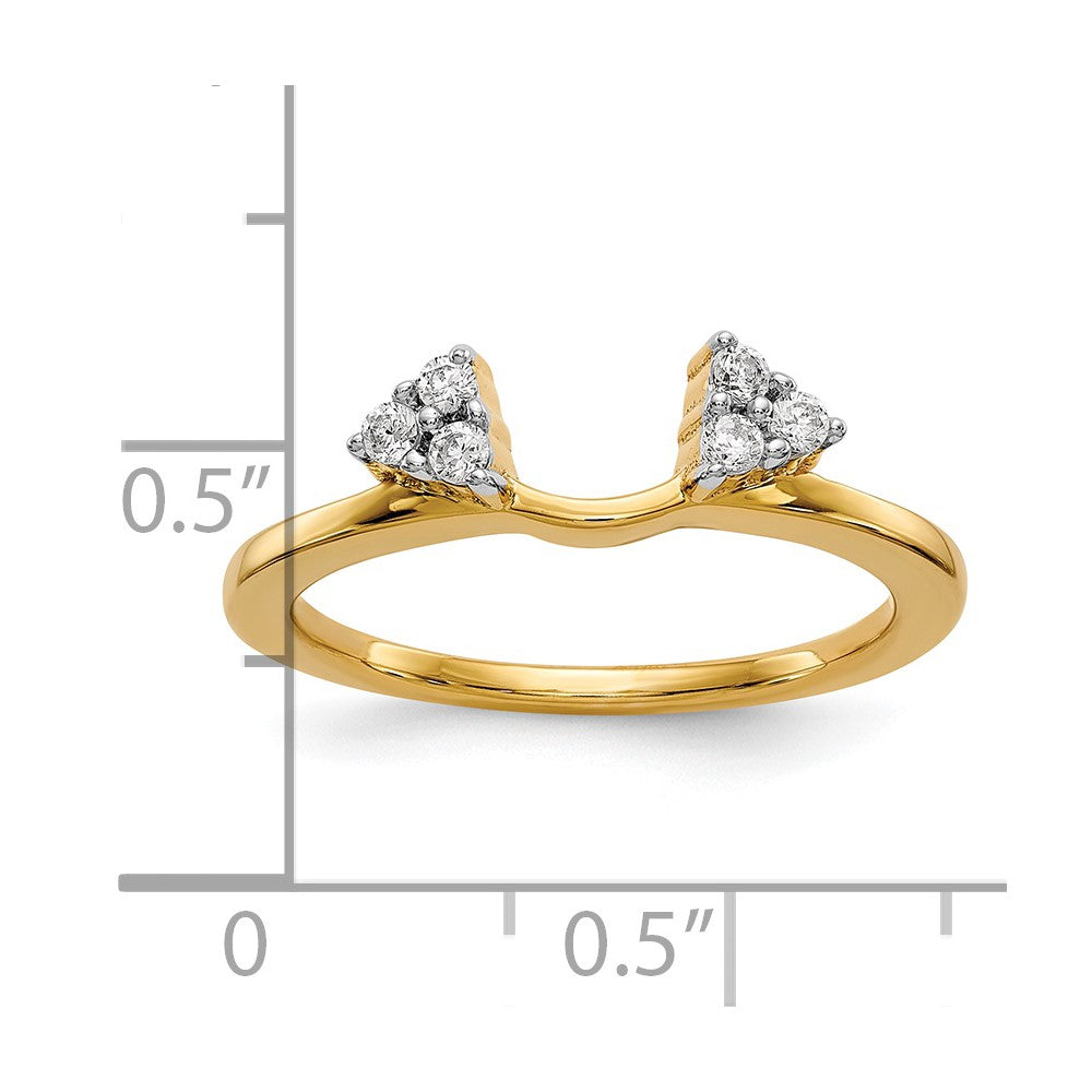 14K Gelbgold 0,17 ct. Laborgezüchteter Diamant VS/SI+ G+ Begleitring