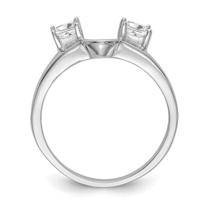 14K Weißgold Diamant-Wickelring