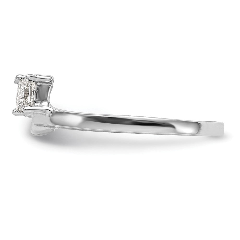 14K Weißgold Diamant-Wickelring