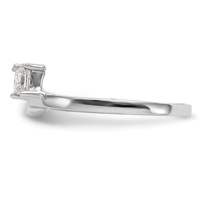 14K Weißgold Diamant-Wickelring