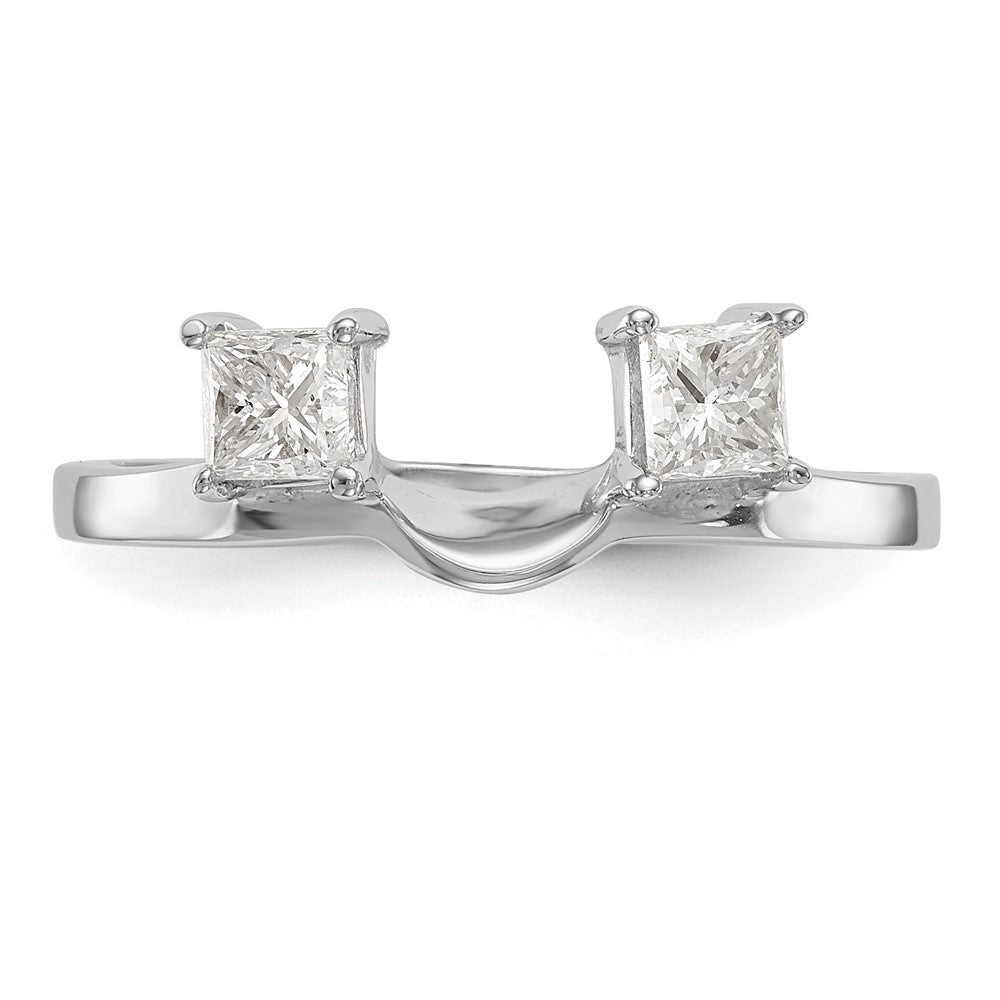 14K Weißgold Diamant-Wickelring
