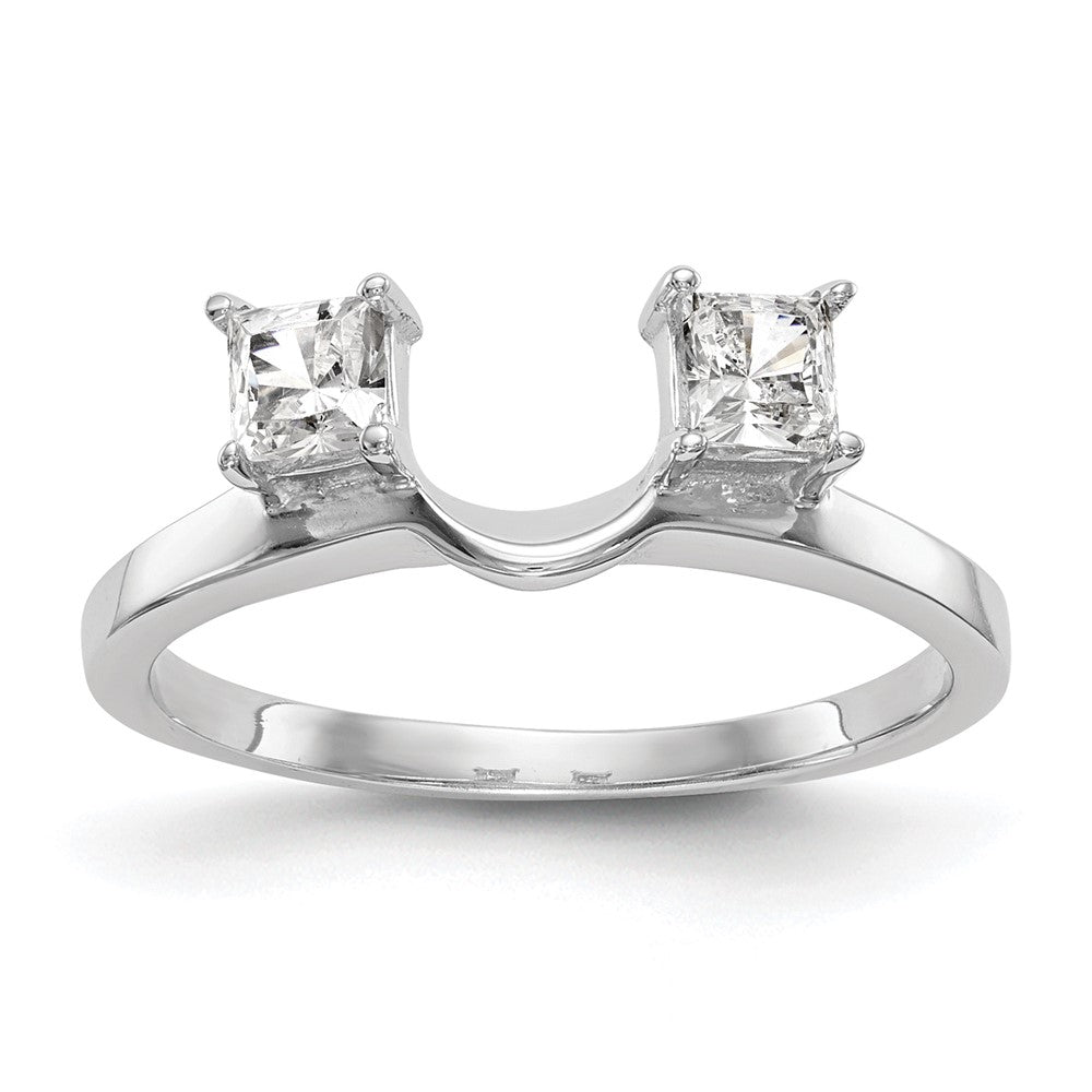 14K Weißgold Diamant-Wickelring