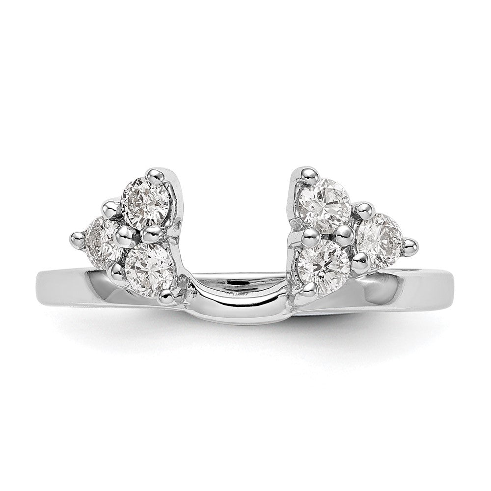 14K Weißgold Diamant-Wickelring, natürlicher Diamant