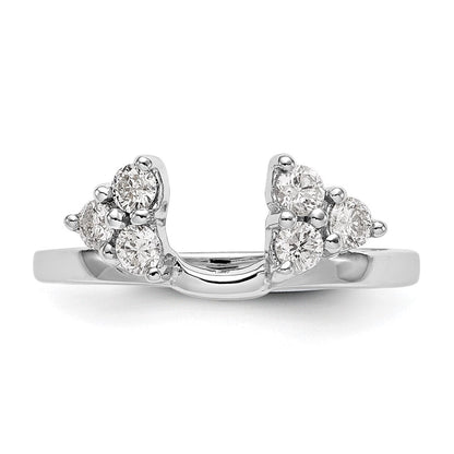 14K Weißgold Diamant-Wickelring, natürlicher Diamant