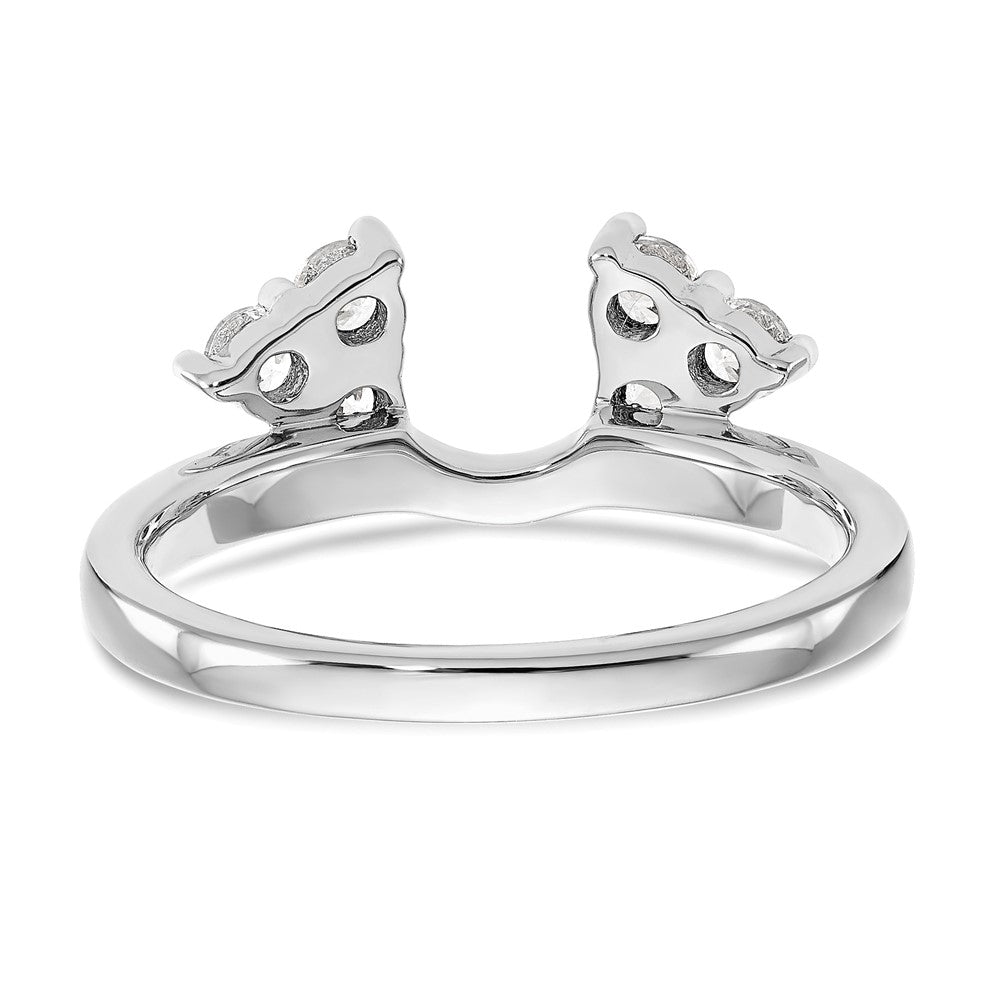 14K Weißgold Diamant-Wickelring, natürlicher Diamant