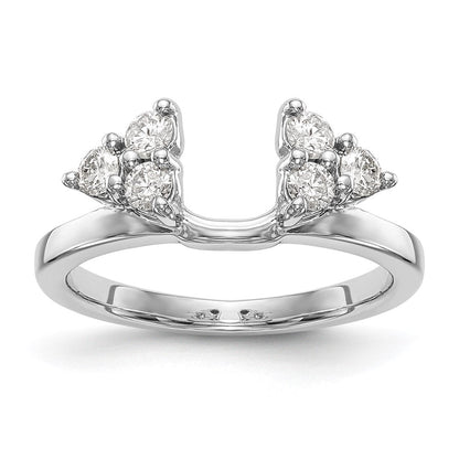 14K Weißgold Diamant-Wickelring, natürlicher Diamant