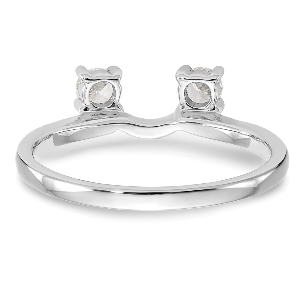 14K Weißgold Diamant-Wickelring, echt