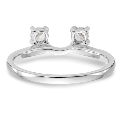 14K Weißgold Diamant-Wickelring, echt