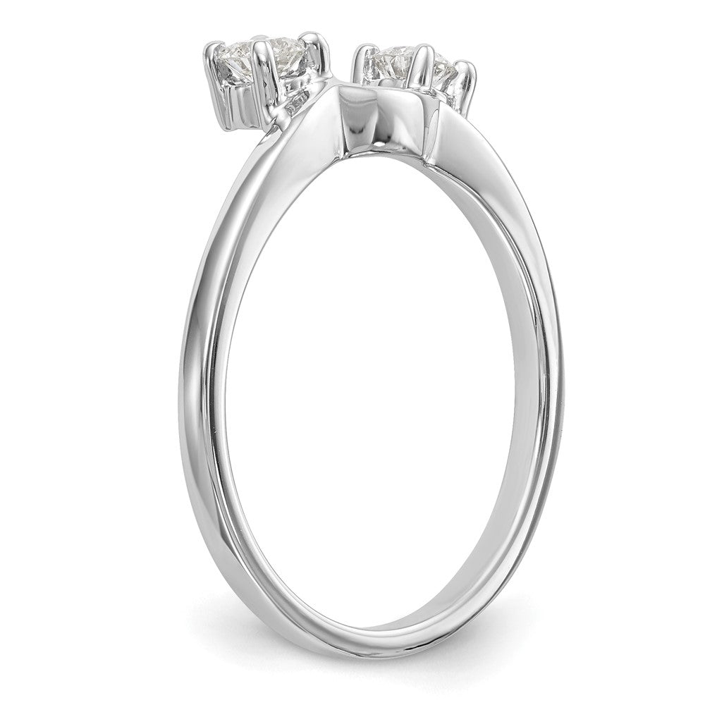 14K Weißgold Ring-Wrap mit 0,25 ct. Laborgezüchteten Diamanten VS/SI+ G+