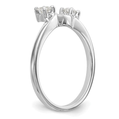 14K Weißgold Ring-Wrap mit 0,25 ct. Laborgezüchteten Diamanten VS/SI+ G+