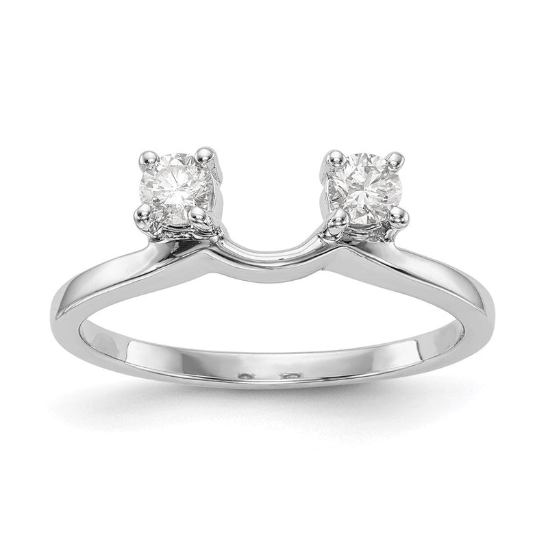 14K Weißgold Diamant-Wickelring, 0,25 ct Gesamtgewicht