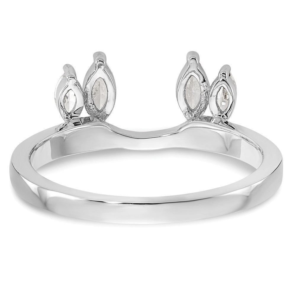 14K Weißgold Diamant-Wickelring, echt
