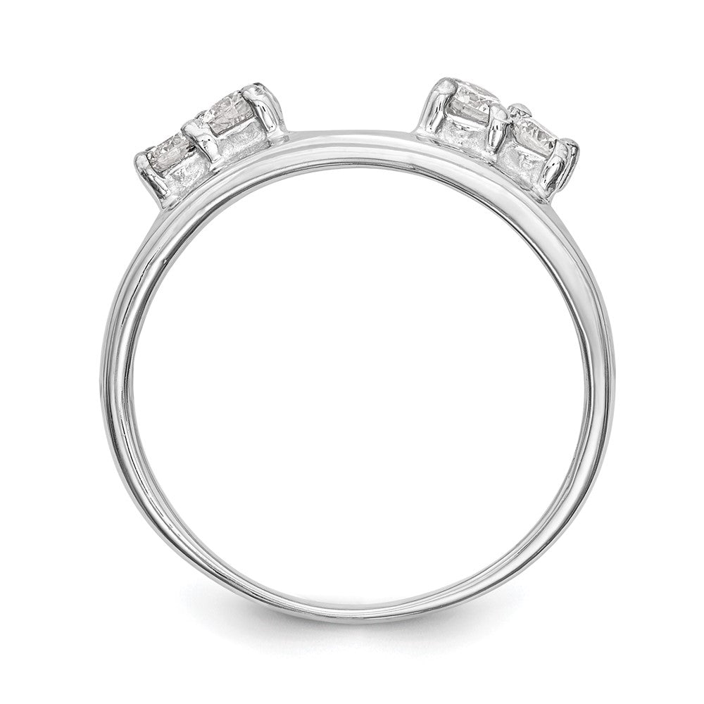 14K Weißgold Ring-Wrap mit 0,33 ct. im Labor gezüchteten Diamanten VS/SI+ G+