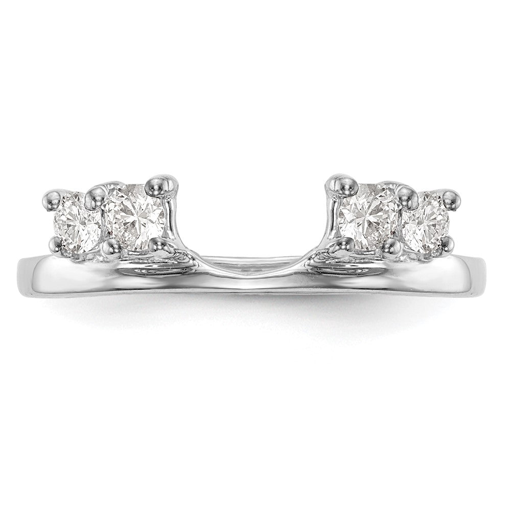 14K Weißgold Diamant-Wickelring, echt