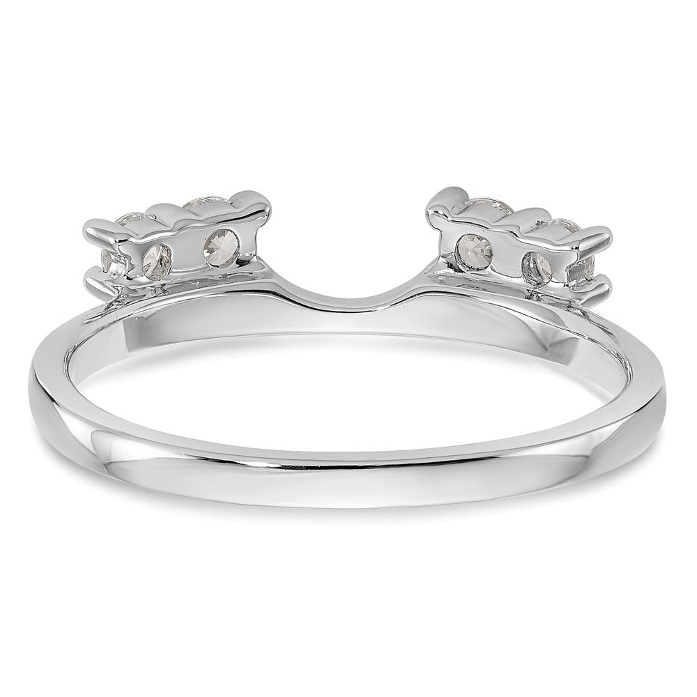 14K Weißgold Diamant-Wickelring, echt