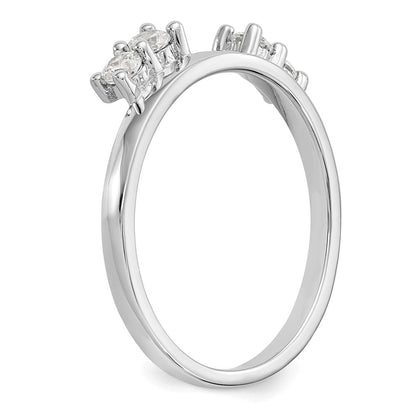 14K Weißgold Ring-Wrap mit 0,33 ct. im Labor gezüchteten Diamanten VS/SI+ G+