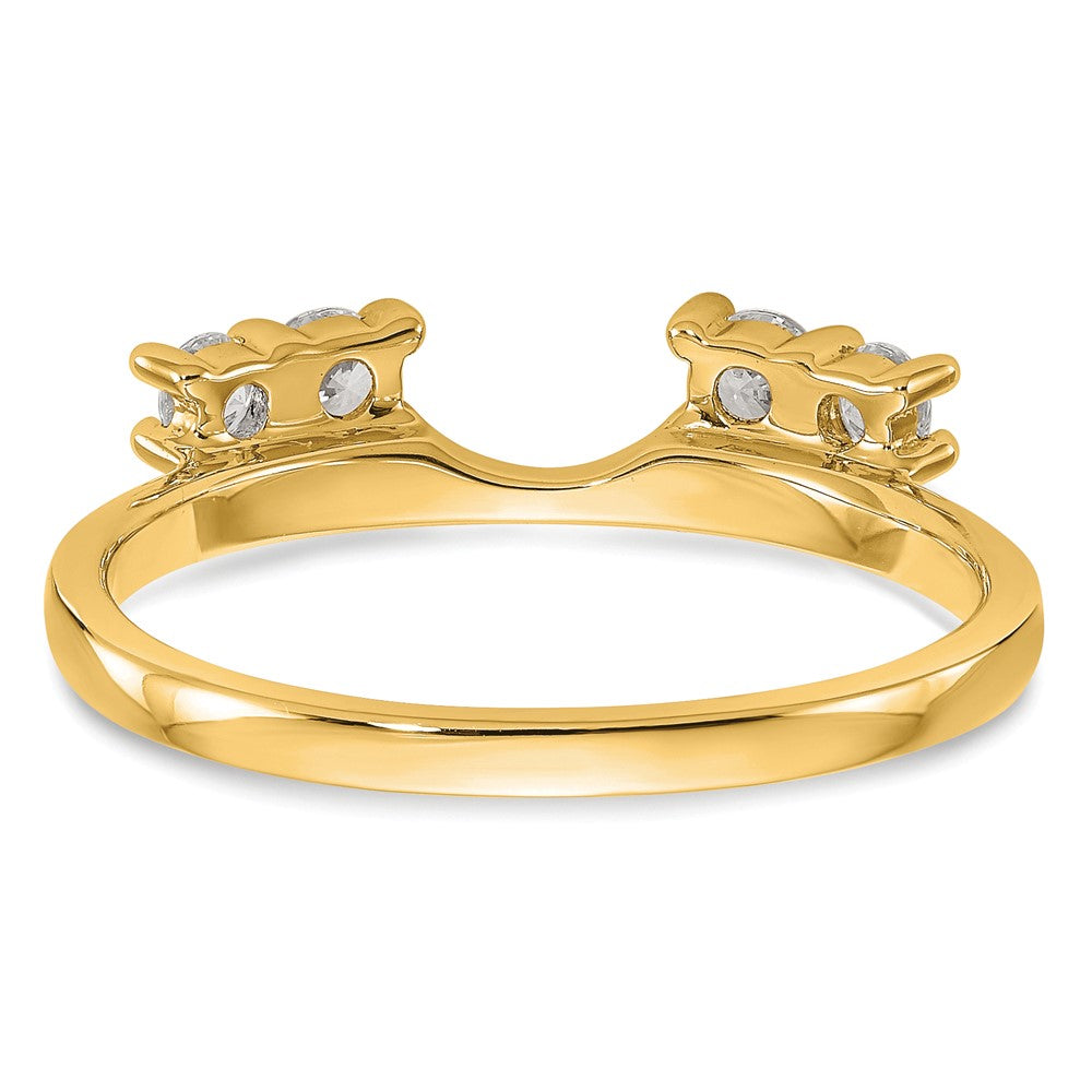 14K Gelbgold Ring mit echten Diamanten im Wrap-Design