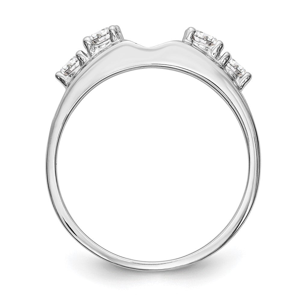 14K Weißgold Diamant-Wickelring, natürliche Diamanten