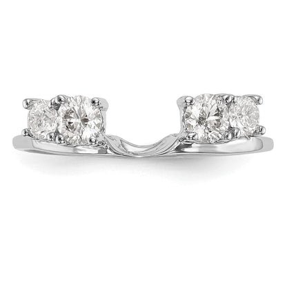 14K Weißgold Ring-Wrap mit 0,5 ct. im Labor gezüchteten Diamanten VS/SI+ G+
