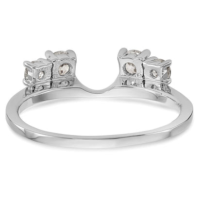 14K Weißgold Ring-Wrap mit 0,5 ct. im Labor gezüchteten Diamanten VS/SI+ G+
