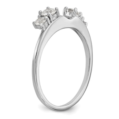 14K Weißgold Diamant-Wickelring, natürliche Diamanten