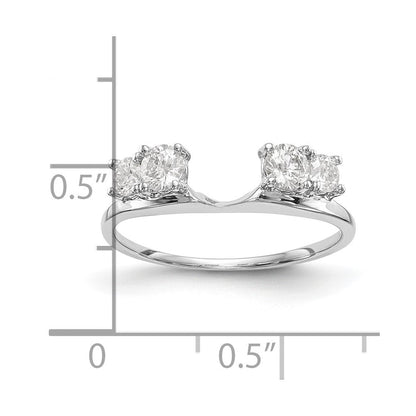 14K Weißgold Ring-Wrap mit 0,5 ct. im Labor gezüchteten Diamanten VS/SI+ G+