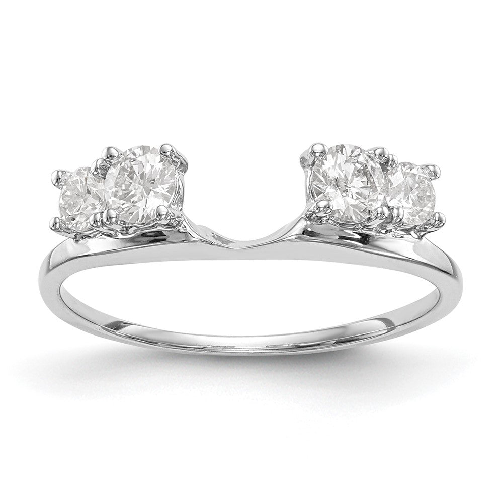14K Weißgold Ring-Wrap mit 0,5 ct. im Labor gezüchteten Diamanten VS/SI+ G+