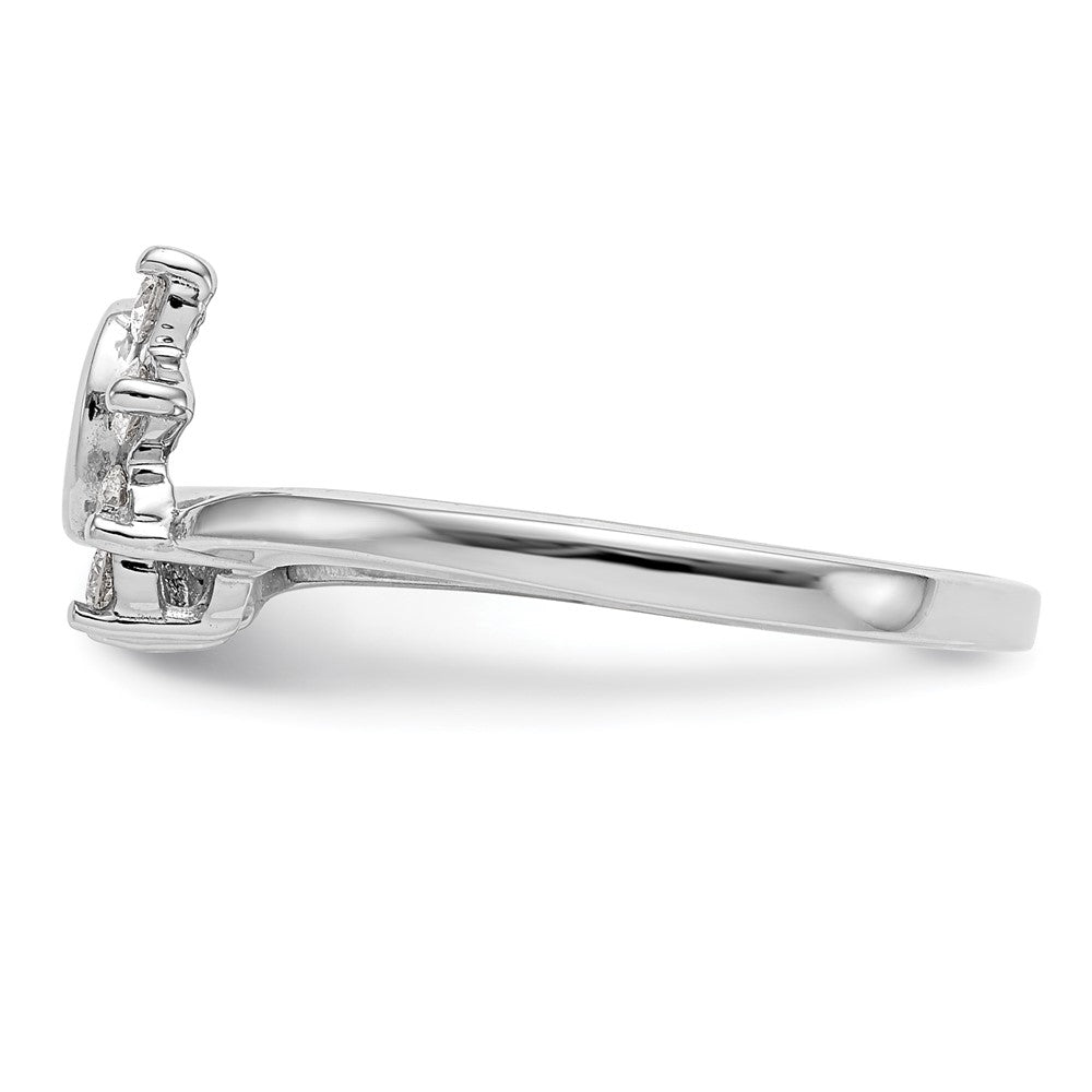 14K Weißgold Ring-Wrap mit 0,17 ct. Labor-gezüchteten Diamanten VS/SI+ G+