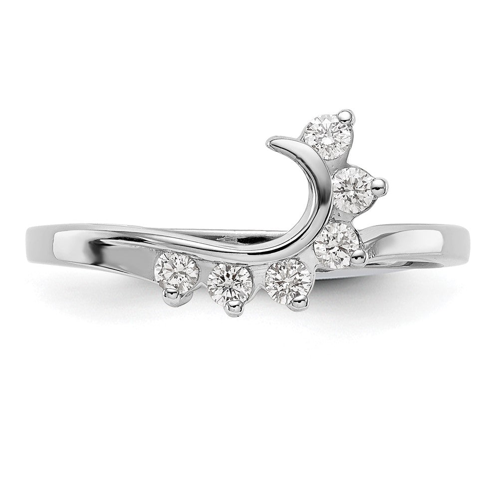14K Weißgold Ring-Wrap mit 0,17 ct. Labor-gezüchteten Diamanten VS/SI+ G+