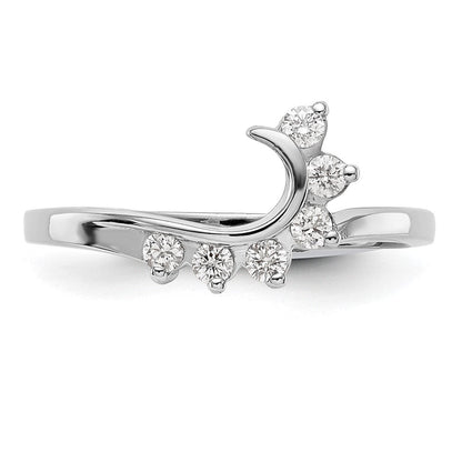 14K Weißgold Ring-Wrap mit 0,17 ct. Labor-gezüchteten Diamanten VS/SI+ G+