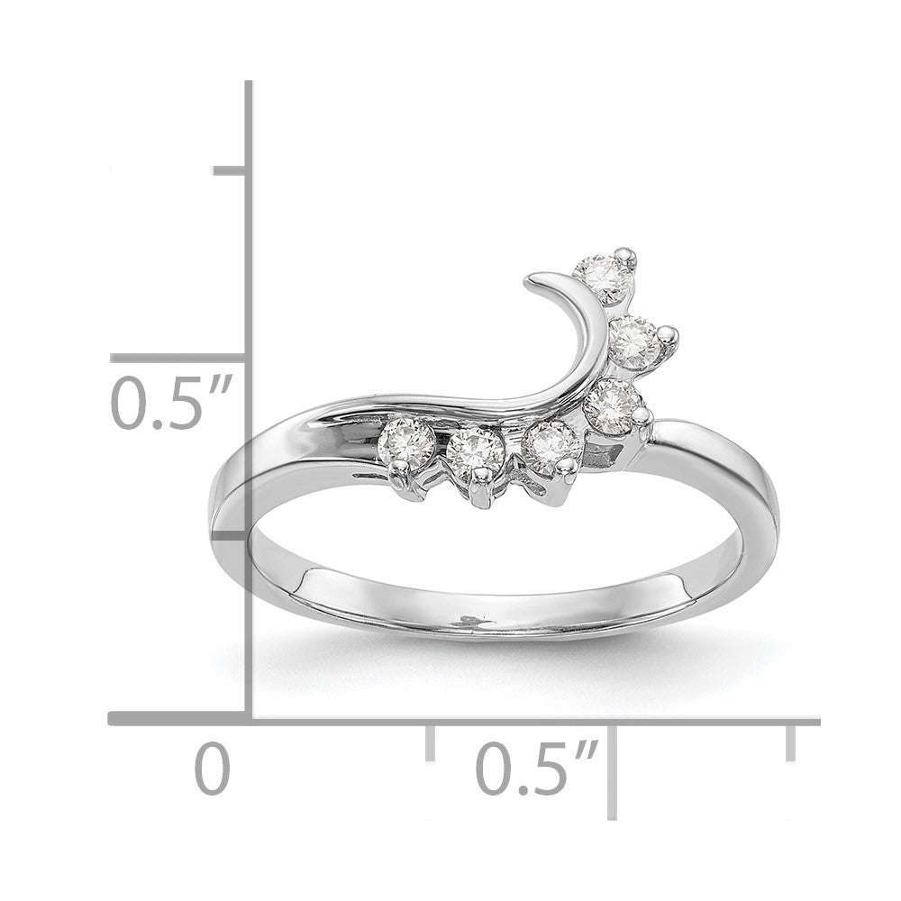 14K Weißgold Ring-Wrap mit 0,17 ct. Labor-gezüchteten Diamanten VS/SI+ G+