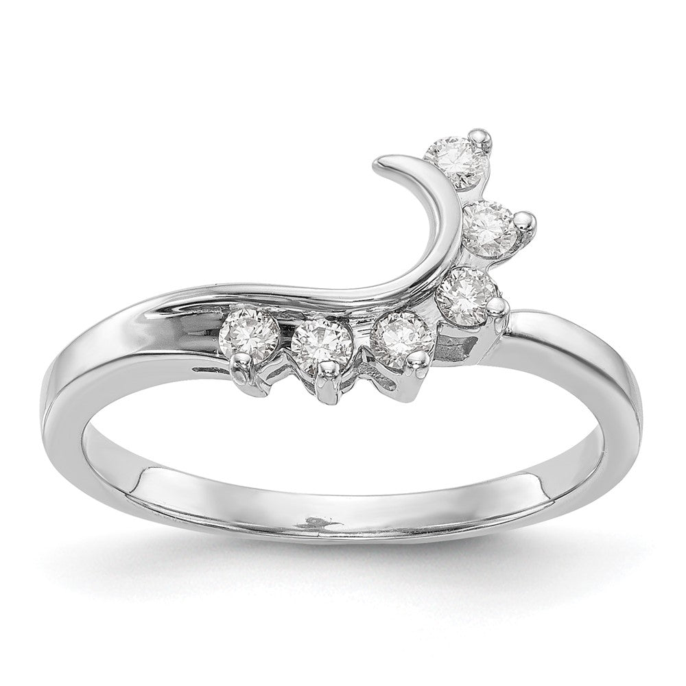 14K Weißgold Ring-Wrap mit 0,17 ct. Labor-gezüchteten Diamanten VS/SI+ G+