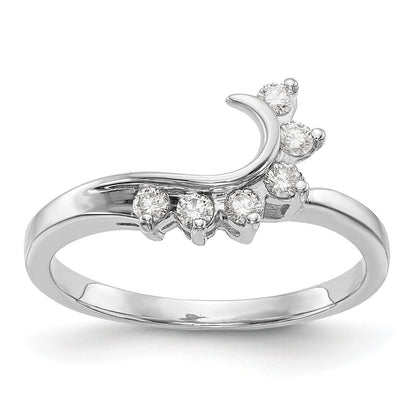 14K Weißgold Ring-Wrap mit 0,17 ct. Labor-gezüchteten Diamanten VS/SI+ G+