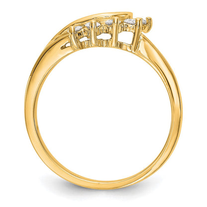 14K Gelbgold Ring-Wrap mit 0,17 ct. im Labor gezüchteten Diamanten, VS/SI+ G+