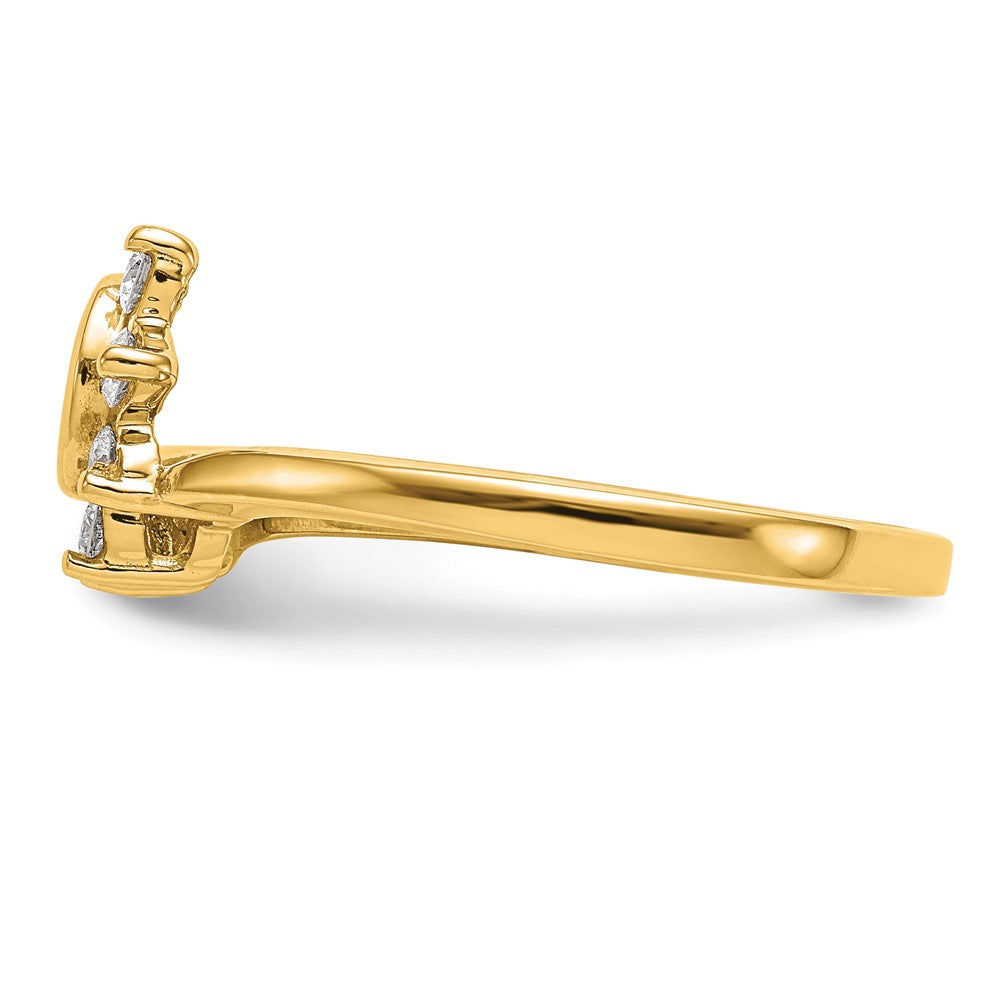 14K Gelbgold Ring mit echten Diamanten
