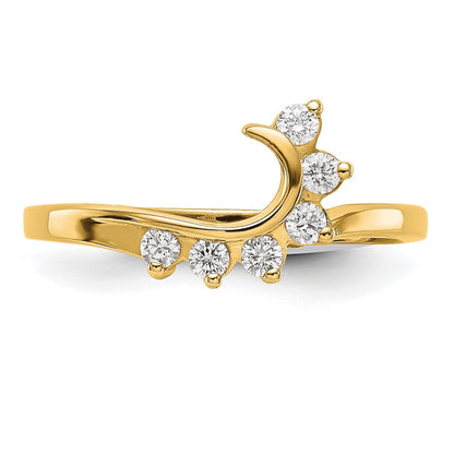 14K Gelbgold Ring-Wrap mit 0,17 ct. im Labor gezüchteten Diamanten, VS/SI+ G+