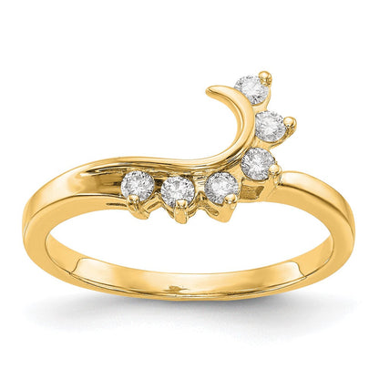 14K Gelbgold Ring mit echten Diamanten
